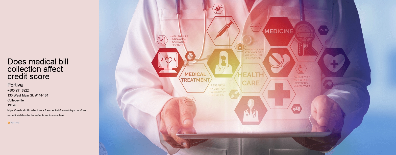 does medical bill collection affect credit score