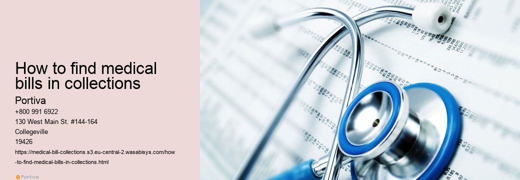 how to find medical bills in collections